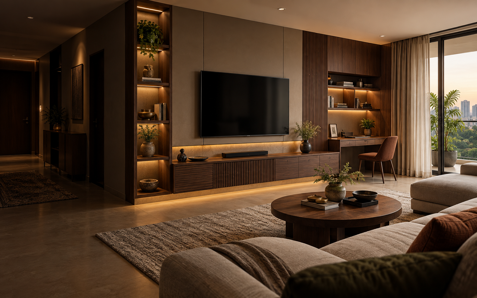 Illustrative custom living room furniture